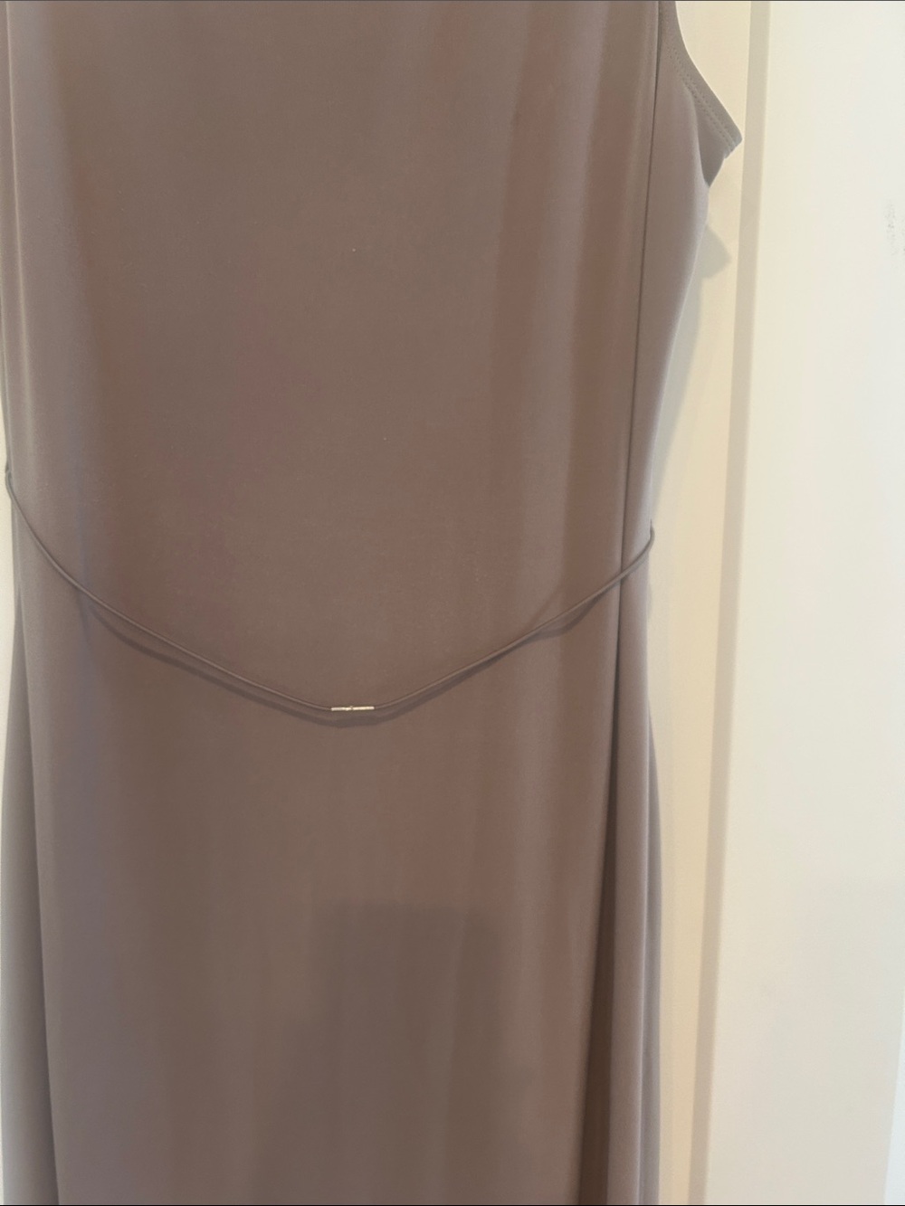 Calvin Klein Sleeveless Mock Neck Maxi Dress - Taupe - Picture 2 of 4